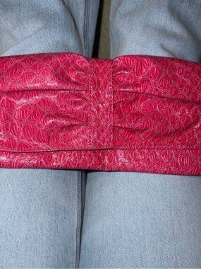 Giannini Hot Pink Faux Leather Clutch